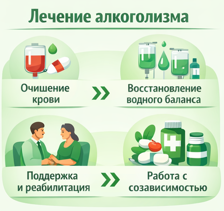 лечение алкоголизма в Кашире этапы